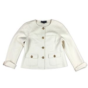 St. John Exclusively for Nordstrom Angora Wool Blend Cream Jacket Size 10